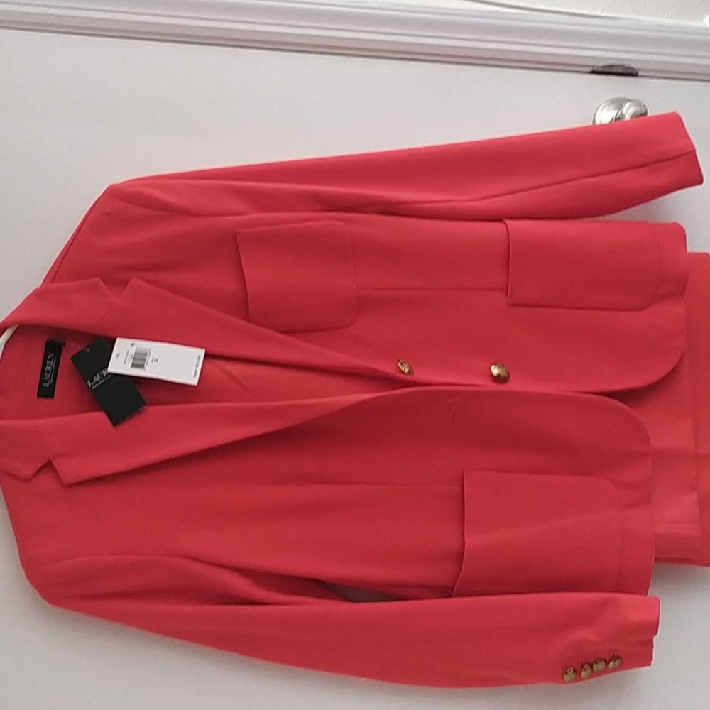 Woman blazer color orange coral
